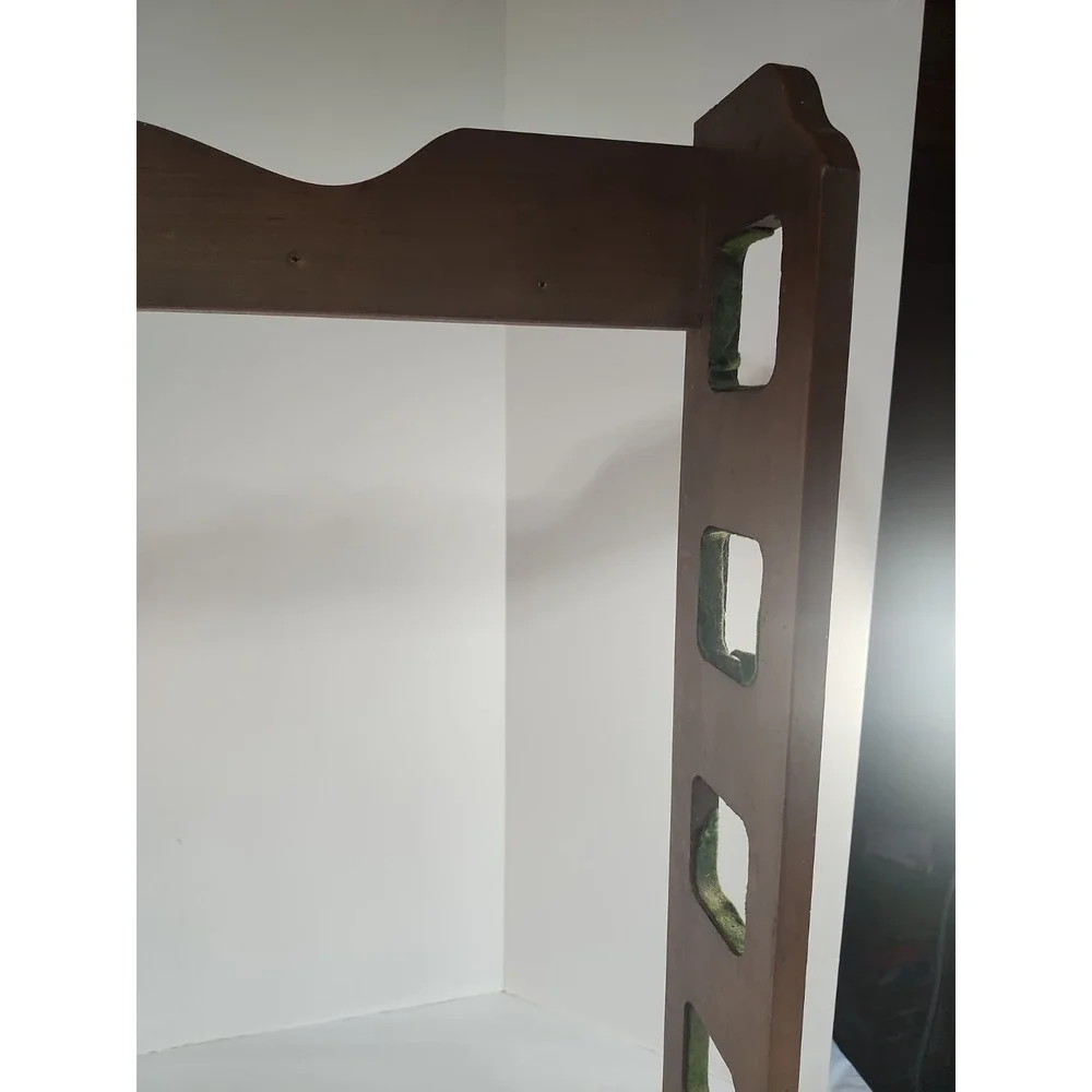 Vintage Wooden Gun Rack Holds 4 Guns 1 Shelf Hangers On Back